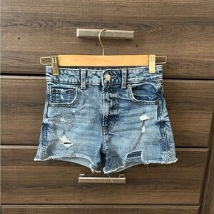 GAP Blue Jean Shorts High-Waisted Distressed